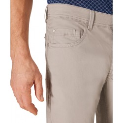 Pantalon Coton Elasthanne Taupe Clair
