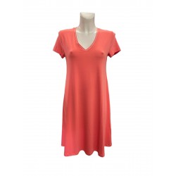 Robe Saumon Viscose Elasthanne