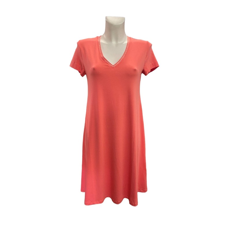 Robe Saumon Viscose Elasthanne