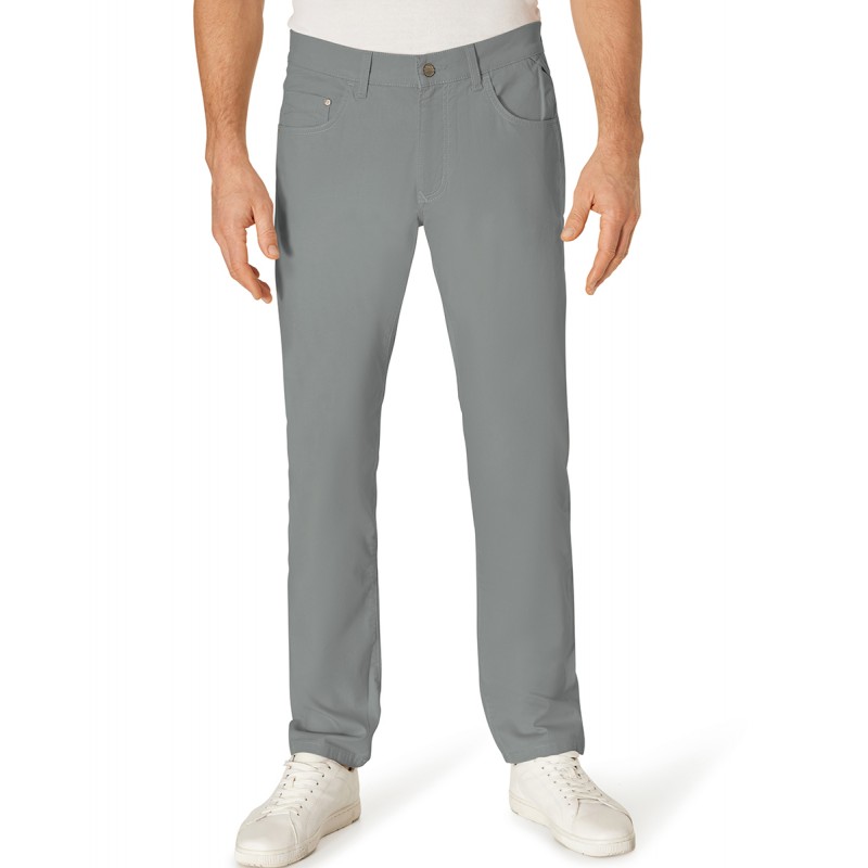 Pantalon Coton Elasthanne Gris