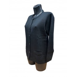 Cardigan Acrylique Laine Noir