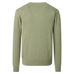 Pull Coton Col V Amande