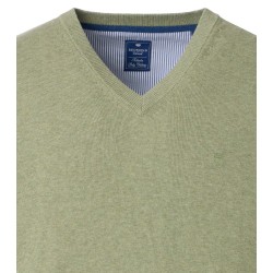 Pull Coton Col V Amande