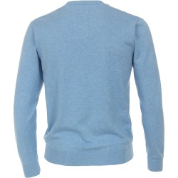 Pull Coton Col V Ciel