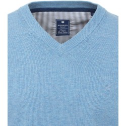 Pull Coton Col V Ciel