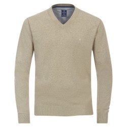 Pull Coton Col V Ficelle