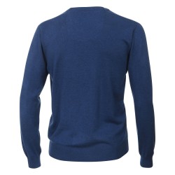 Pull Coton Col V Indigo