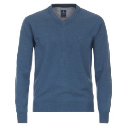 Pull Coton Col V Jean