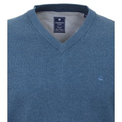Pull Coton Col V Jean