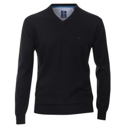 Pull Coton Col V Marine