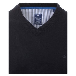 Pull Coton Col V Marine