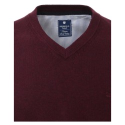 Pull Coton Col V Vin