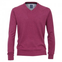 Pull Coton Col V Violet