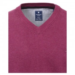 Pull Coton Col V Violet