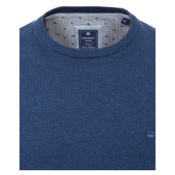 Pull Coton Col Rond Indigo