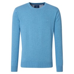 Pull Coton Col Rond Ciel