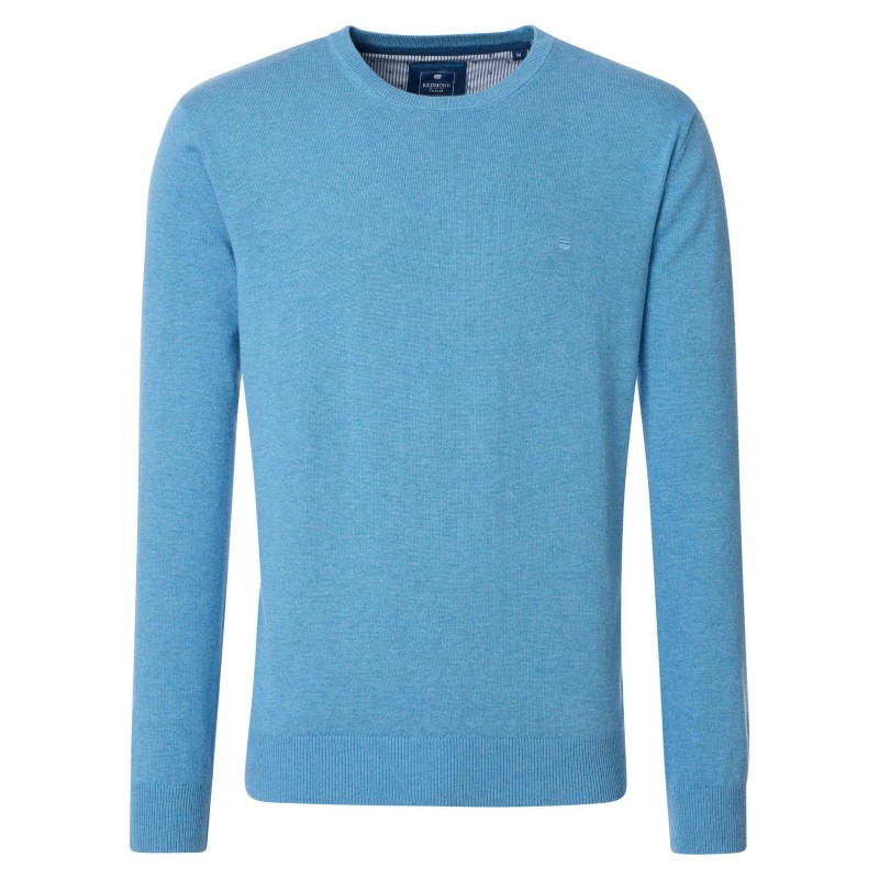 Pull Coton Col Rond Ciel