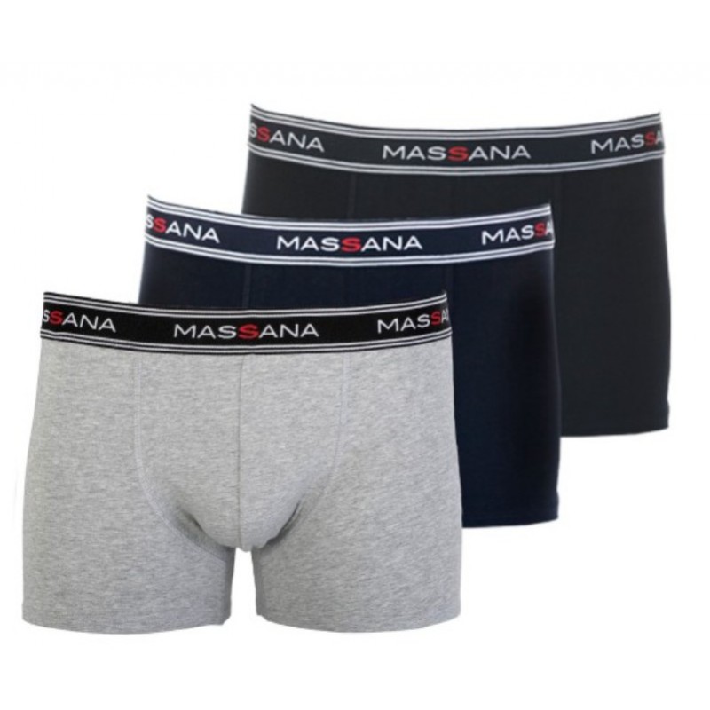 Boxers Unis Coton Elasthanne - Boite de 3