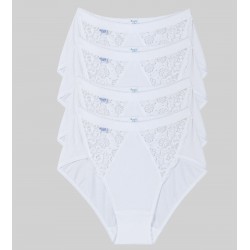 Culotte Chic Midi par 4 Blanc