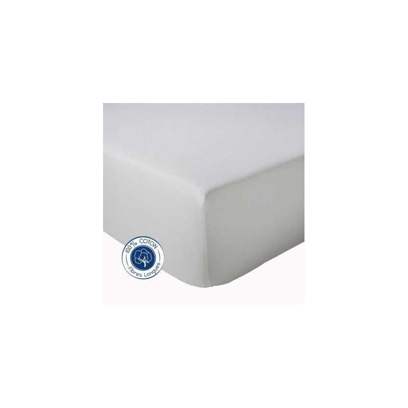 Drap Housse Bleu Paon 140x190 - Bt 23cm