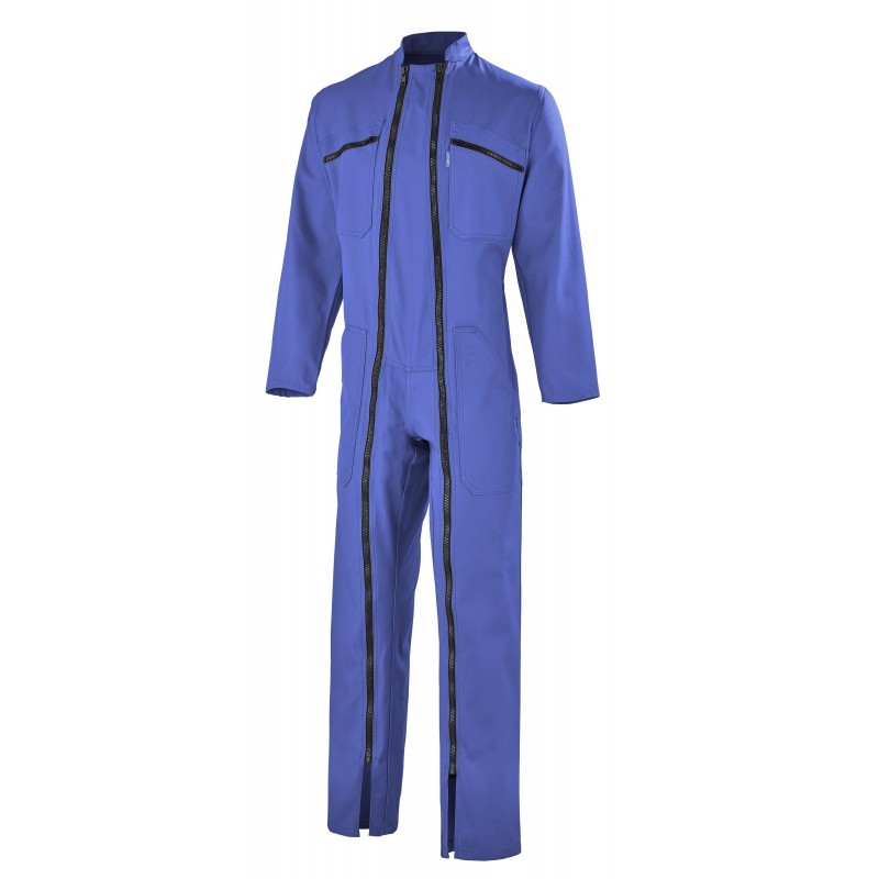 Combinaison 2 Fermetures Coton/Polyester Bleu