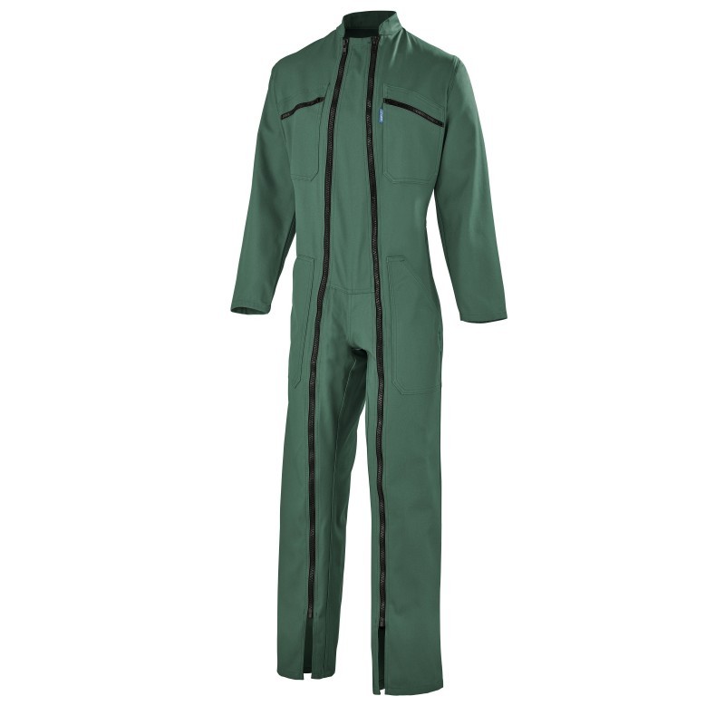 Combinaison 2 Fermetures Polyester/Coton Vert