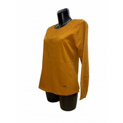 T-shirt Coton Moutarde