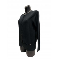 Cardigan Coton Viscose Noir