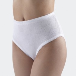 Culotte haue ajourée en Coton Blanc