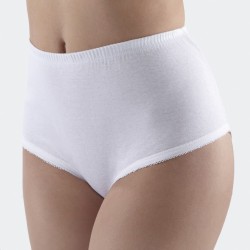 Culotte Haute Coton Blanc