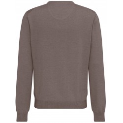 Pull Col V Coton Terre