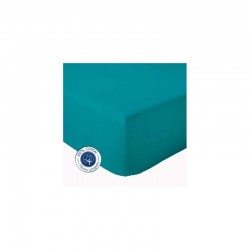 Drap Housse Bleu Paon 140x190 - Bt 23cm