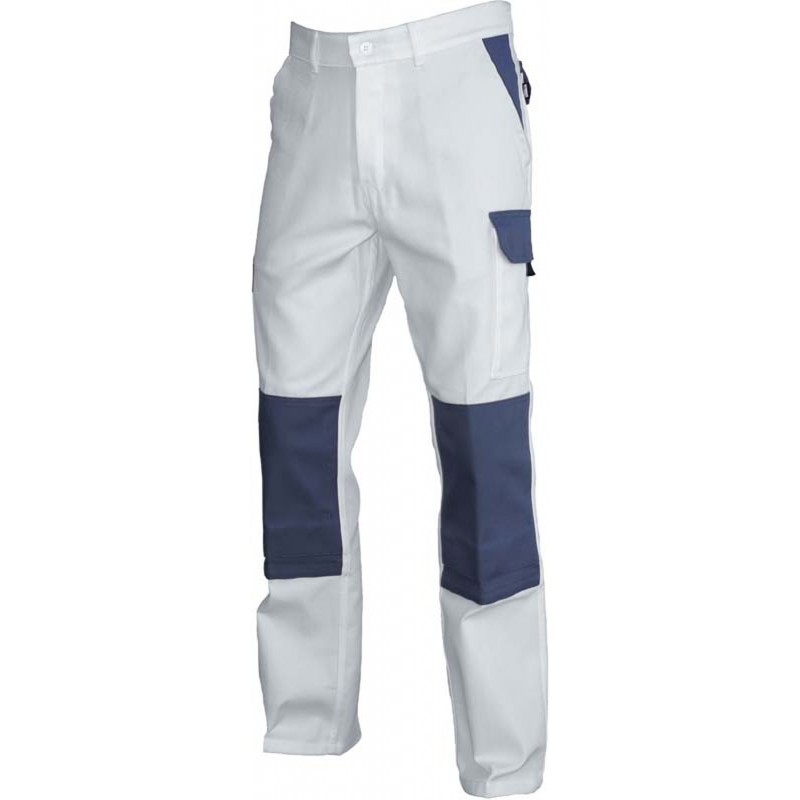 Pantalon Platrier Blanc Gris