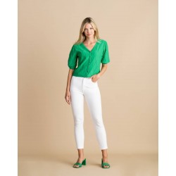 Cardigan Lin Coton Vert