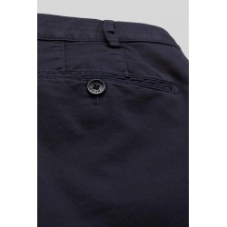 Pantalon Coton Lyocell Elasthanne Marine
