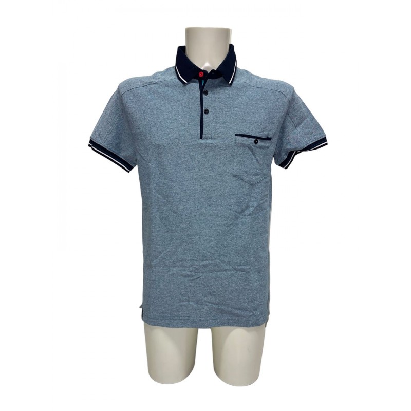 Polo Coton Bleu