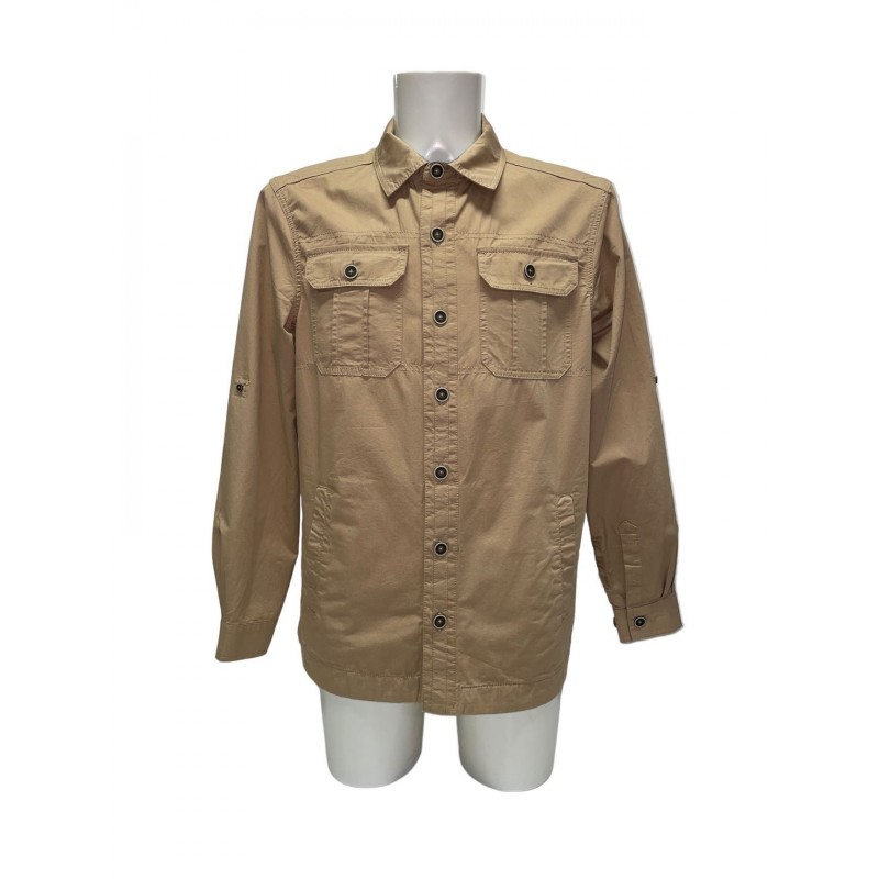 Blouson Coton Saharienne Beige