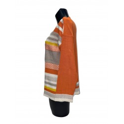 Pull Orange Laine Polyacrylique