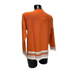 Pull Orange Laine Polyacrylique