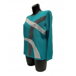 Pull Vert d'Eau Laine Polyacrylique