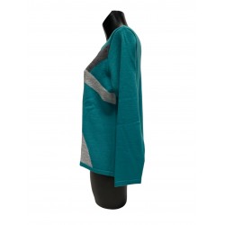 Pull Vert d'Eau Laine Polyacrylique