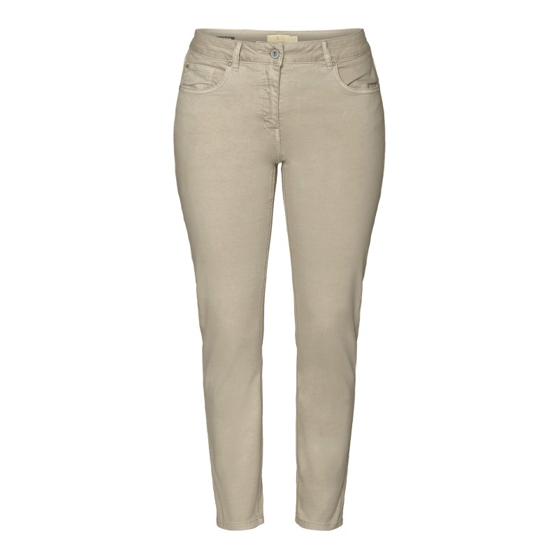 Pantalon Coton Polyester Beige